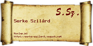 Serke Szilárd névjegykártya