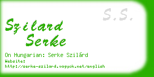szilard serke business card